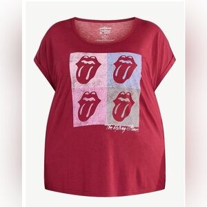 Terra & Sky Sparkling Merlot Rolling Stones Graphic Short Sleeve T - Shirt